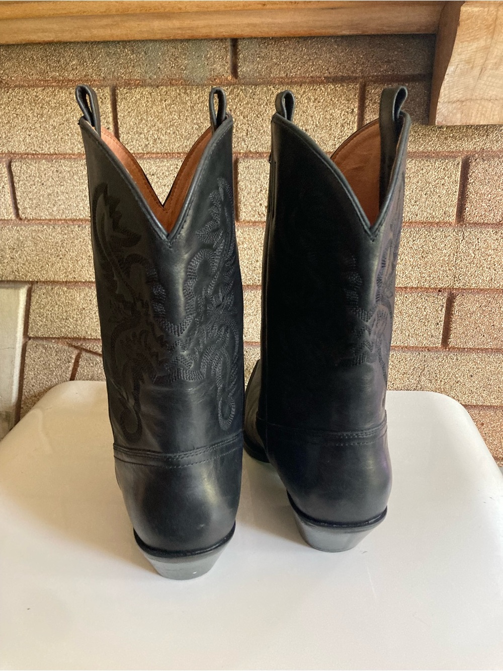 Jeffrey Campbell Daggert Cowboy Boots Black Leather Women's Size 9 - Picture 9 of 11
